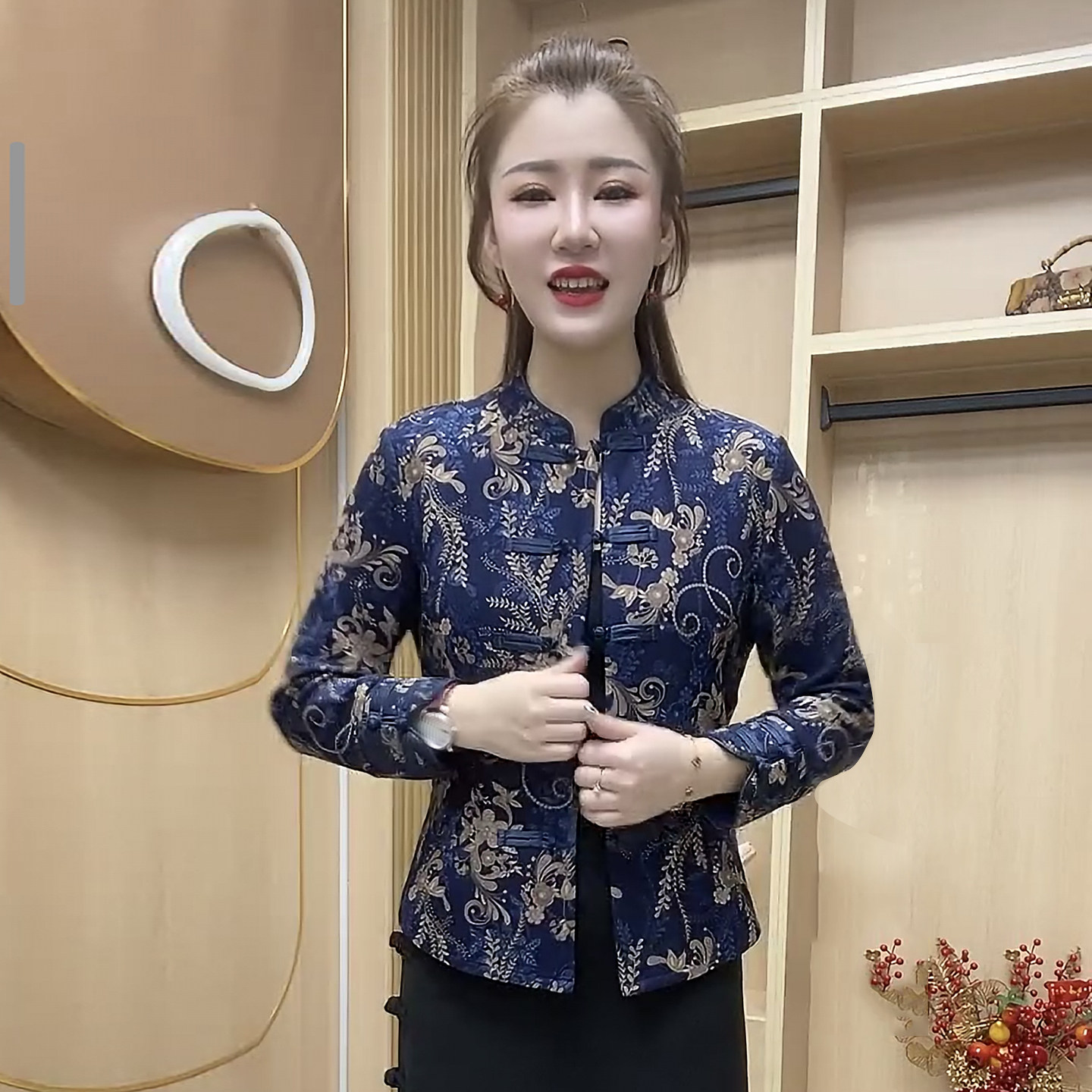 妈妈冬季唐装衬衫高端开衫加绒保暖外套修身弹力复古上衣旗袍小衫,女装/女士精品,上衣,淘宝优惠券,粉丝福利购,淘宝优惠卷