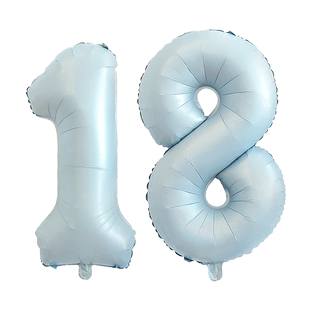 男孩一周岁生日布置大号蓝色数字气球宝宝快乐派对背景墙场景装饰