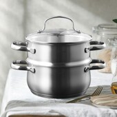 菲仕朗304不锈钢家用小型婴儿辅食小蒸锅一体双耳FOS 1825M08Z