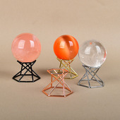 水晶球金属底座支架家居装 饰铁艺工艺品厂家玻璃球底托摆件展示架