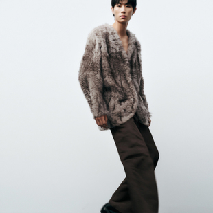 蜕幕|秋冬小湖样环保皮草户外保暖男女同款通勤开衫