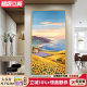 向日葵花田手绘油画入户玄关装 走廊过道挂画现代简约壁画 饰画竖版