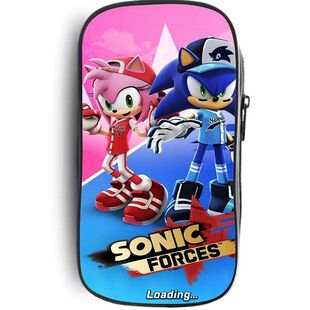 新款刺猬索尼克小学生笔袋铅笔袋大容量文具袋卡通动漫男女笔盒