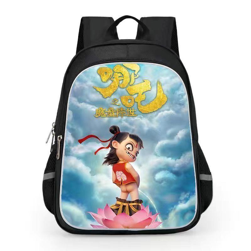哪吒之魔童背包幼儿园儿童双层书包大容量减负护脊双肩包男女生