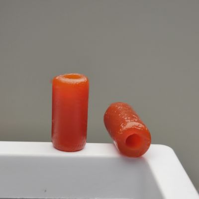 天然红玛瑙老玛瑙风化包浆老气款桶珠大孔道配饰星月菩提文玩配件