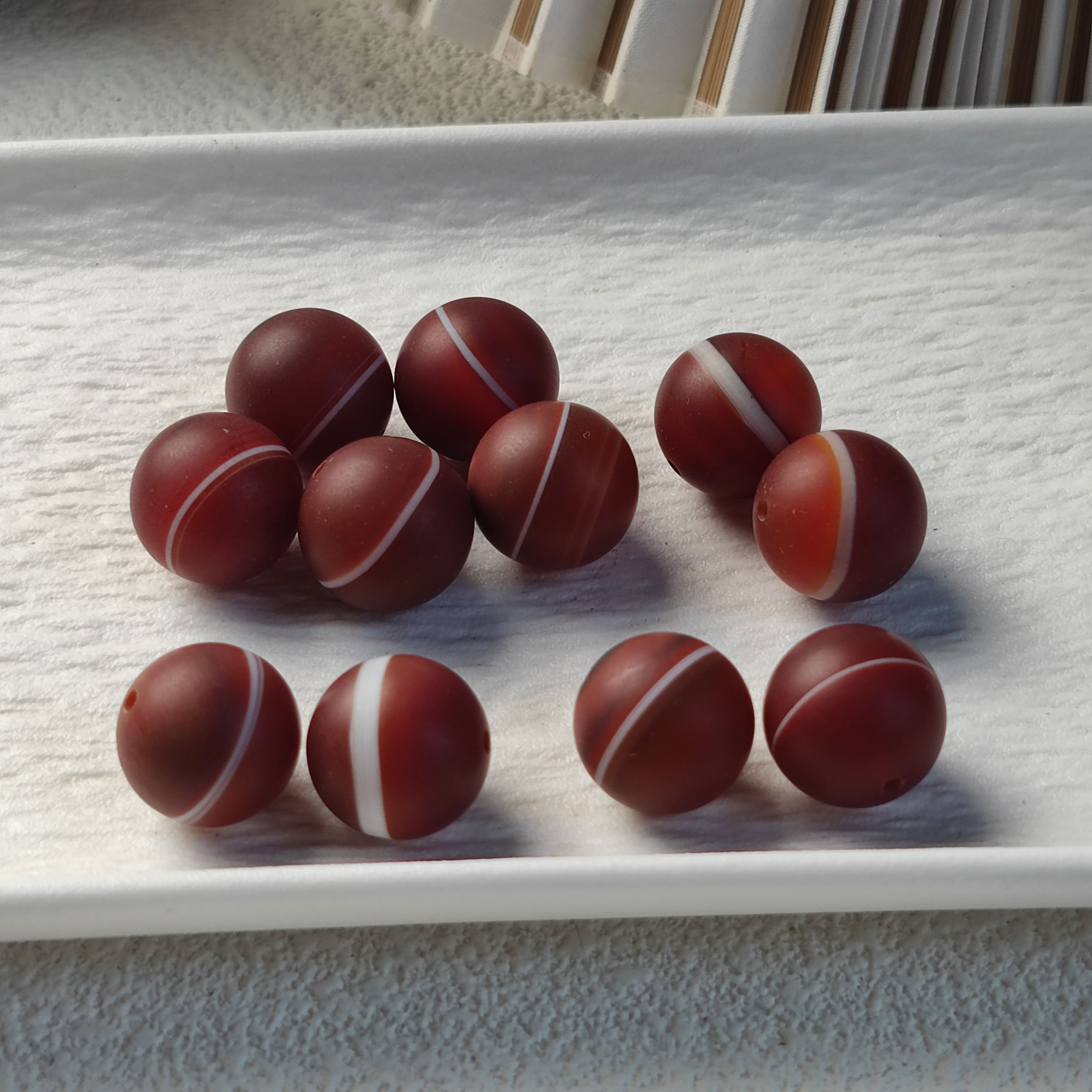 天然红玛瑙一线药师天珠单珠配珠散珠DIY文玩配饰佛珠手串隔珠