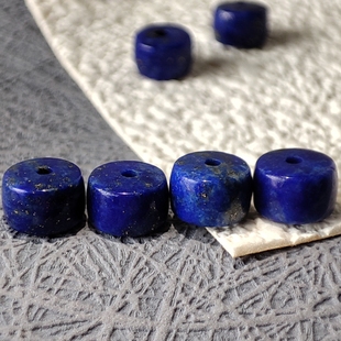 天然原矿青金石直切散珠子隔片垫片DIY星月手工饰品配饰珠串珠