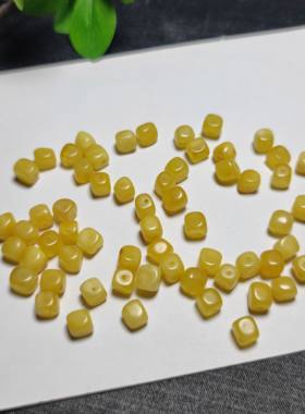 天然全新饰品手工散珠蜜蜡方糖