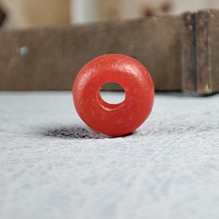 天然红玛瑙大孔道配珠DIY手串隔珠项链散珠风化包浆老气配件配饰