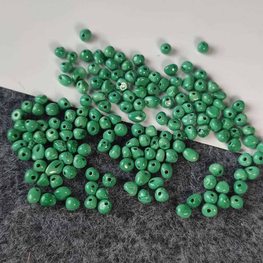 天然加瓷菜籽绿绿松石随行隔珠桶珠手链手串项链diy材料配饰散珠