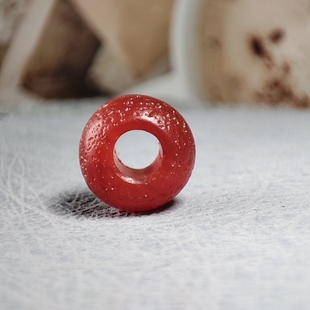 大孔道老玛瑙珠风化包浆隔片隔珠垫片大孔道隔珠手串DIY散珠配饰