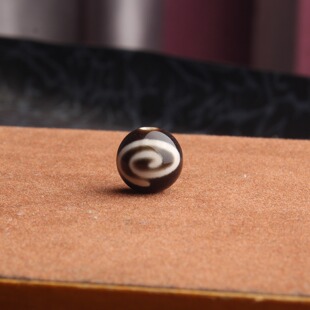 天然西亚藏传天珠散珠藏式一线药是水纹珠配饰线珠天珠多宝配件