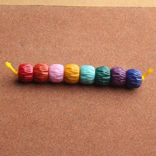 藏式雕刻阿呆料器配珠腰珠顶珠DIY半成品散珠配件文玩佛珠饰品