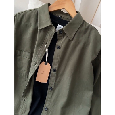 军绿色工装衬衫男春季日系长袖