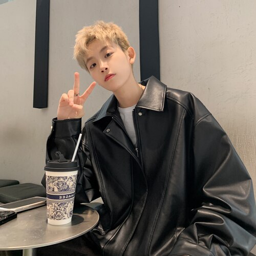 皮衣外套男秋季美式潮牌