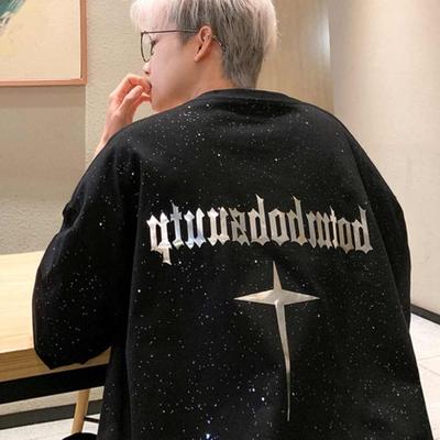 满天星空短袖t恤男款潮牌