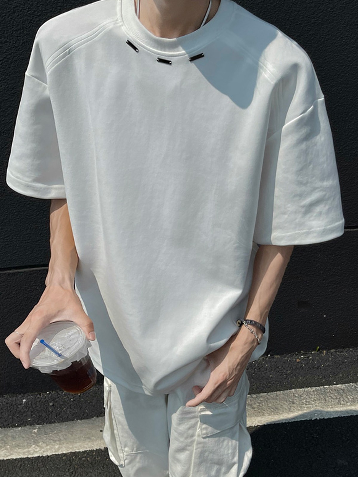 重磅240g钢标设计款短袖男