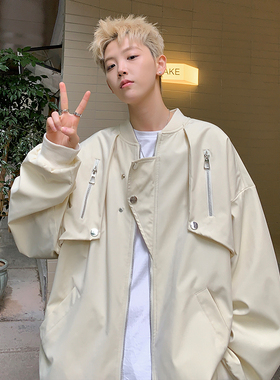 棒球领外套男秋潮牌宽松