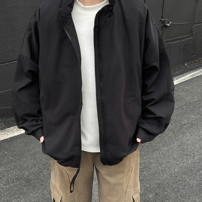 美式复古立领飞行员夹克男