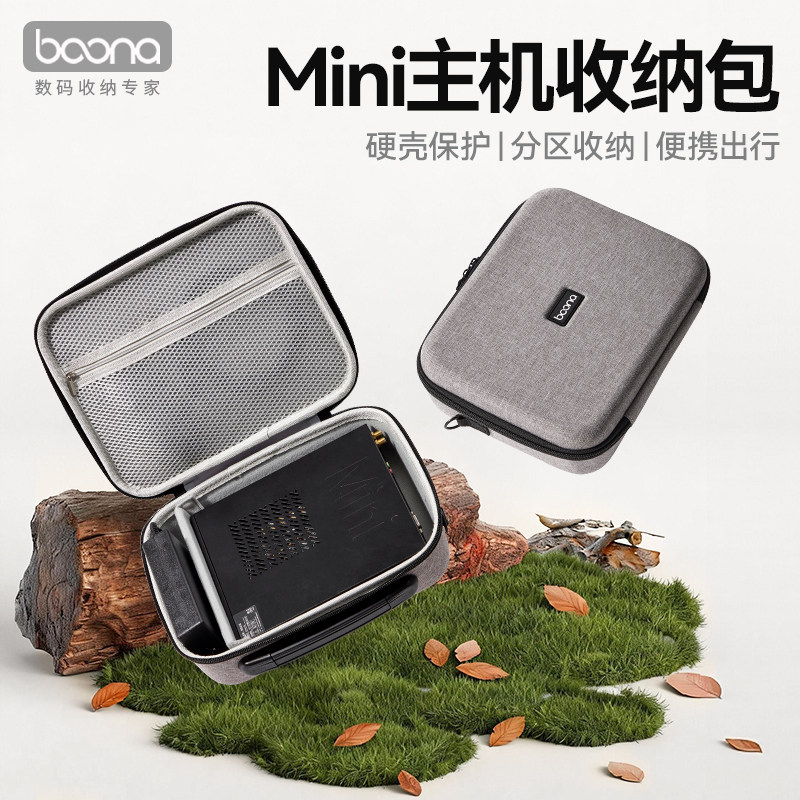 Mini主机收纳包适用天虹铭凡戴尔3050M联想4570零刻EQ14保护包