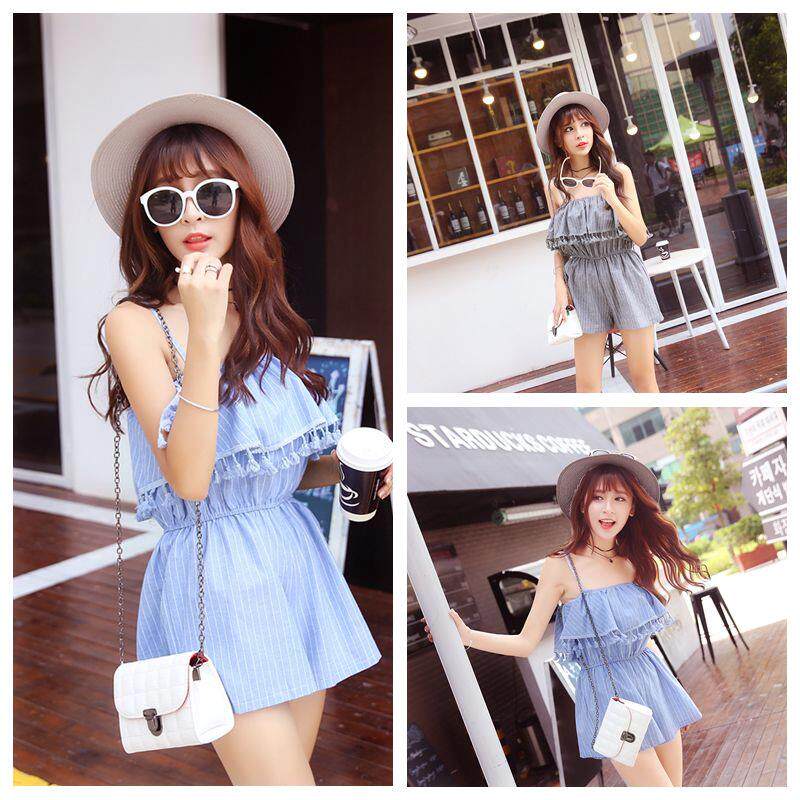 Conjoined sexy on vacation Show thin Self cultivation tassels Lotus leaf strapless undergarment covering the chest and abdomen shorts camisole Jumpsuitsin the Women's clothing/Boutique , Pants , Casual pants  category - from Buy2taobao.com to provide professional Taobao agent buy service