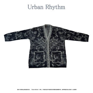 小香风法式 Urban 山羊绒拉绒秋冬开衫 水墨画 绵羊毛慵懒 rhythm
