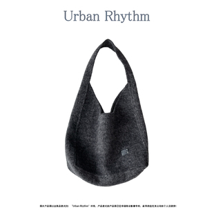 羊毛呢料慵懒通勤托特包大容量包包女2025新款 单肩包新品