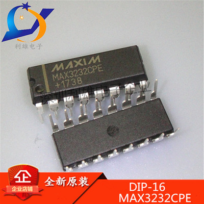 MAX3232CPE DIP-16 MAX3232接口-驱动器/接收器/收发器 全新原装