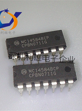 现货 MC14584BCP MC14584 DIP-14 反相施密特触发器IC 全新原装