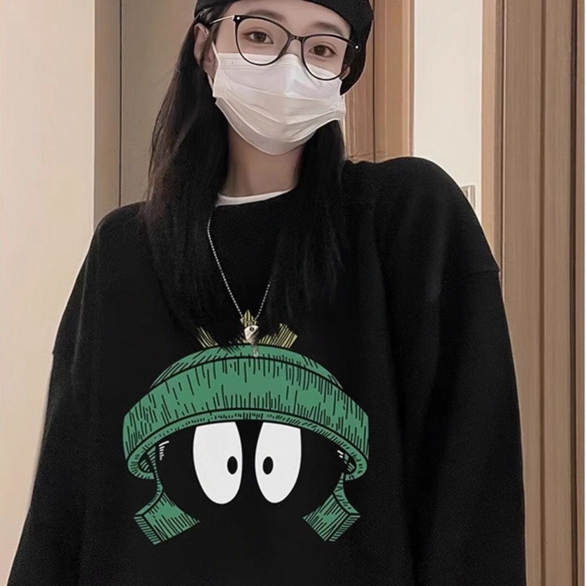 日本offcat美式高街hiphop嘻哈圆领长袖薄款卫衣春秋宽松overize