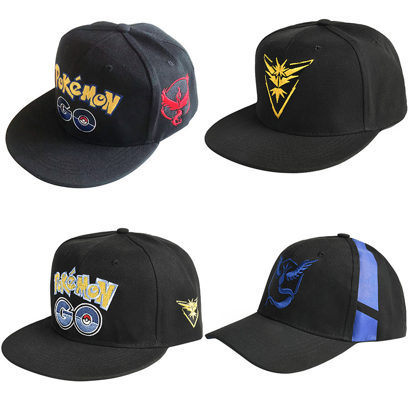 Pokemon GO口袋妖怪神奇宝贝棒球帽子嘻哈鸭舌帽急冻火焰鸟闪电鸟