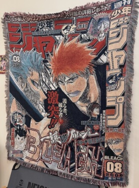 周刊少年 BLEACH 死神 黑崎一护，朽木露琪亚 毛毯 挂毯装饰毯