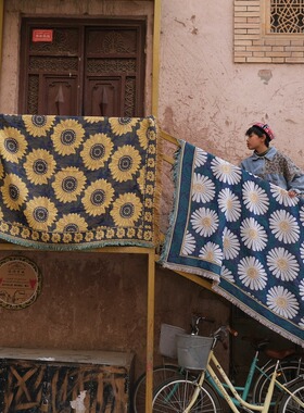 摩洛哥新疆 露营 家居沙发巾休闲毯挂毯装饰毯 户外度假村民宿