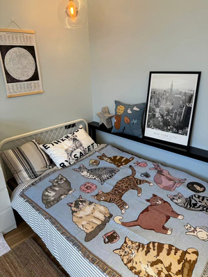 Karen mabon 英国原单北欧风ins沙发毯挂毯休闲装饰毯沙发巾盖毯