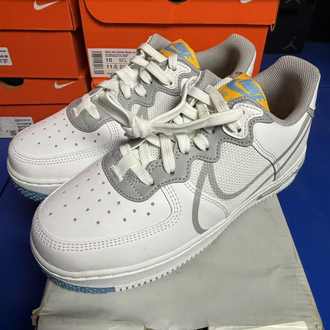先锋运动Nike Air Force 1 React 男子AF1空军一号板鞋CT1020-100