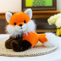 Cute lion dolls, red panda plush toys, fox dolls, raccoons, giant panda dolls, magnetic fridge magnets thumbnail 5