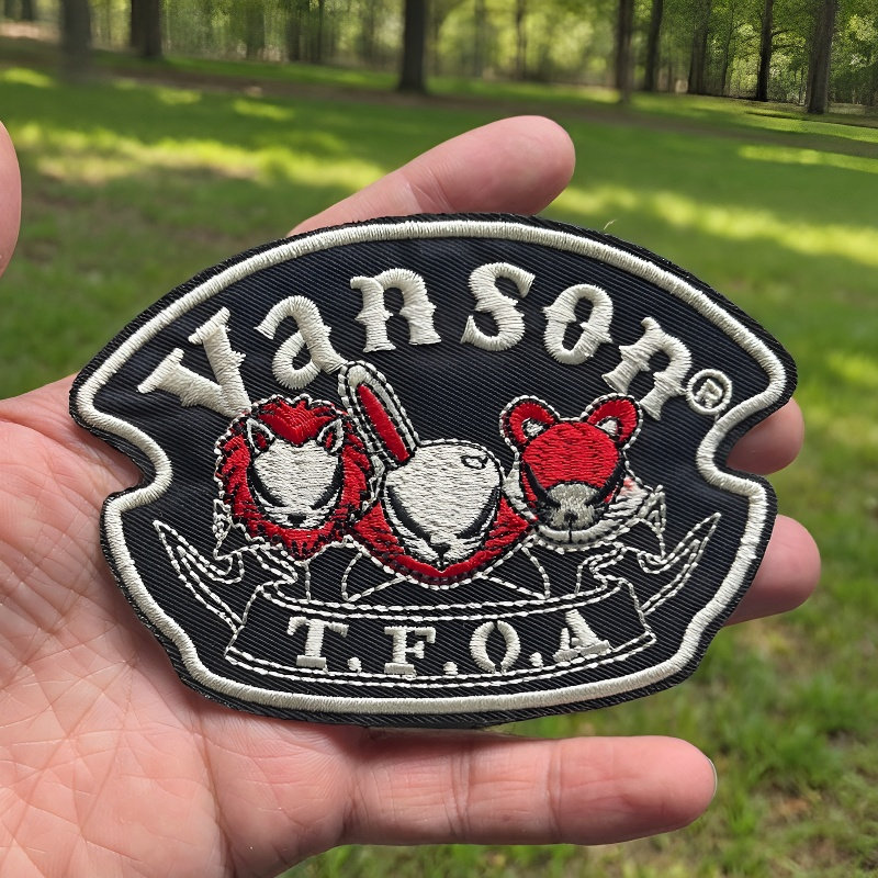 Vanson徽章黑色刺绣布贴武装战线补丁贴绣花夹克背包战术装骷髅头