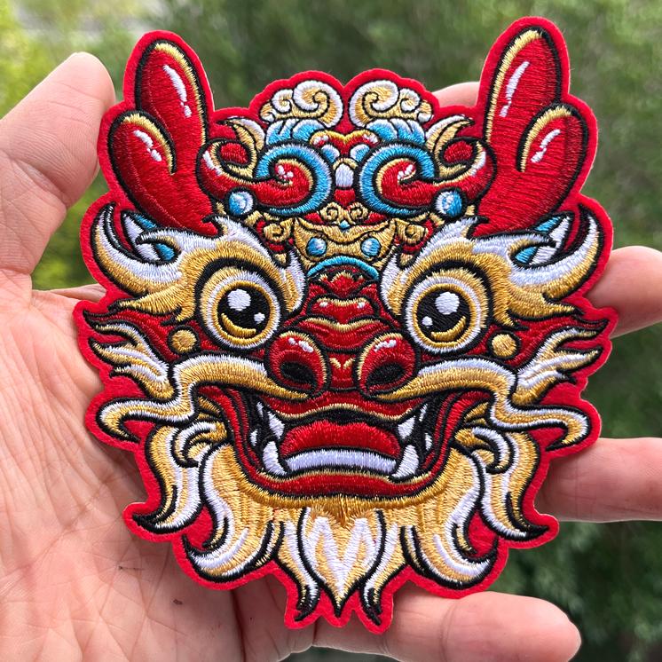 补丁贴布贴汉服龙头刺绣自粘贴修补可爱风衣旗袍箱包时尚高端徽章