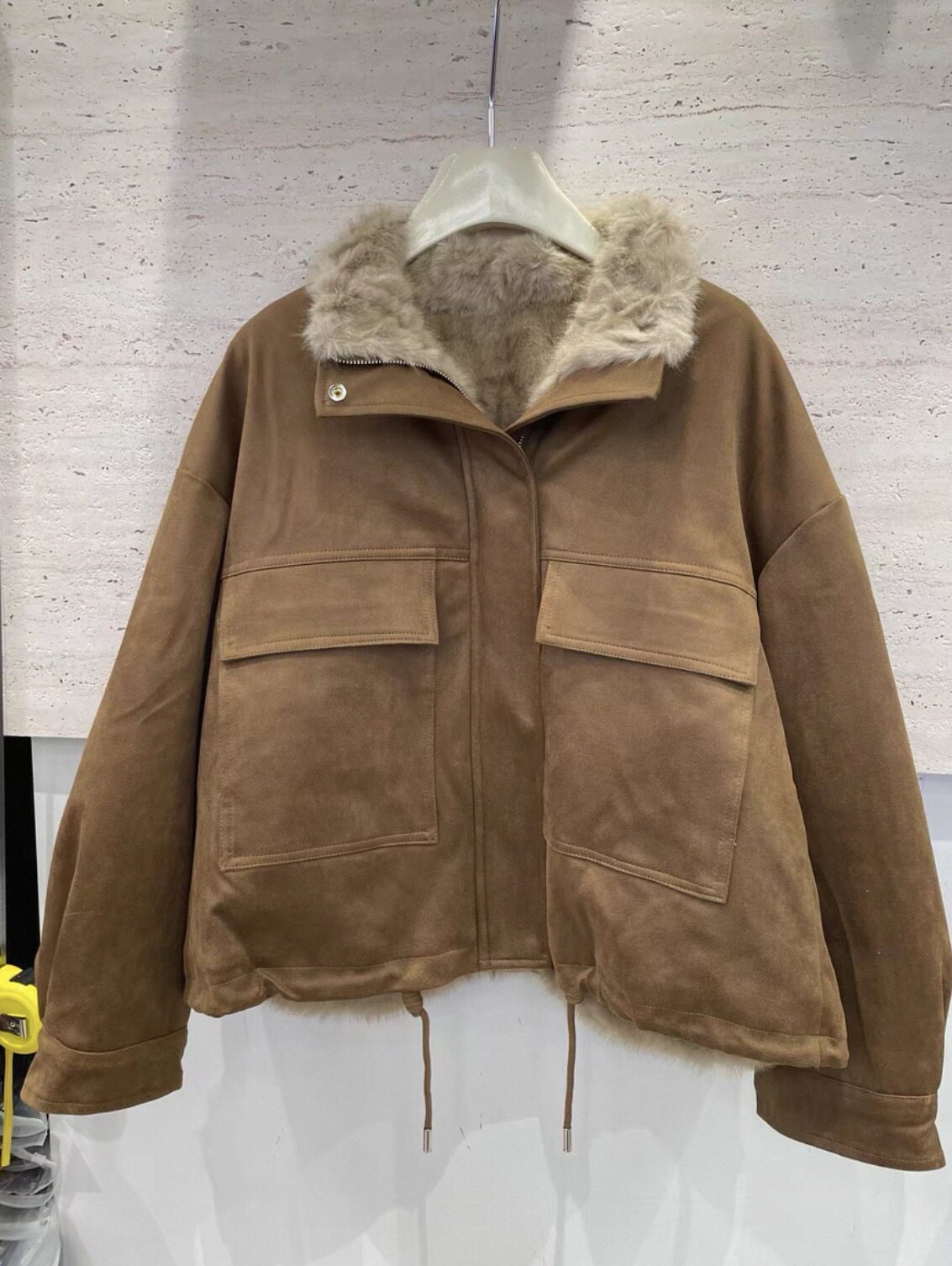 香魅儿8529冬款欧货精品双面穿韩版百搭休闲加厚保暖毛毛外套女