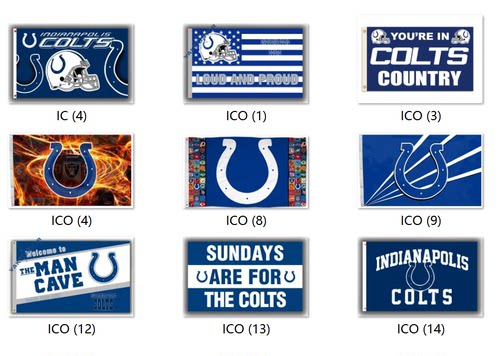 外贸货源小马队旗帜NFL Indianapolis Colts Flag亚马逊WISH EBAY
