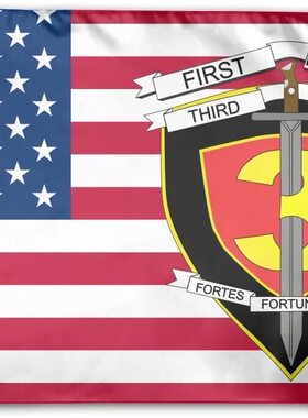 1st Battalion 3rd Marines Yard Flag Flag海军陆战队1营3号院旗