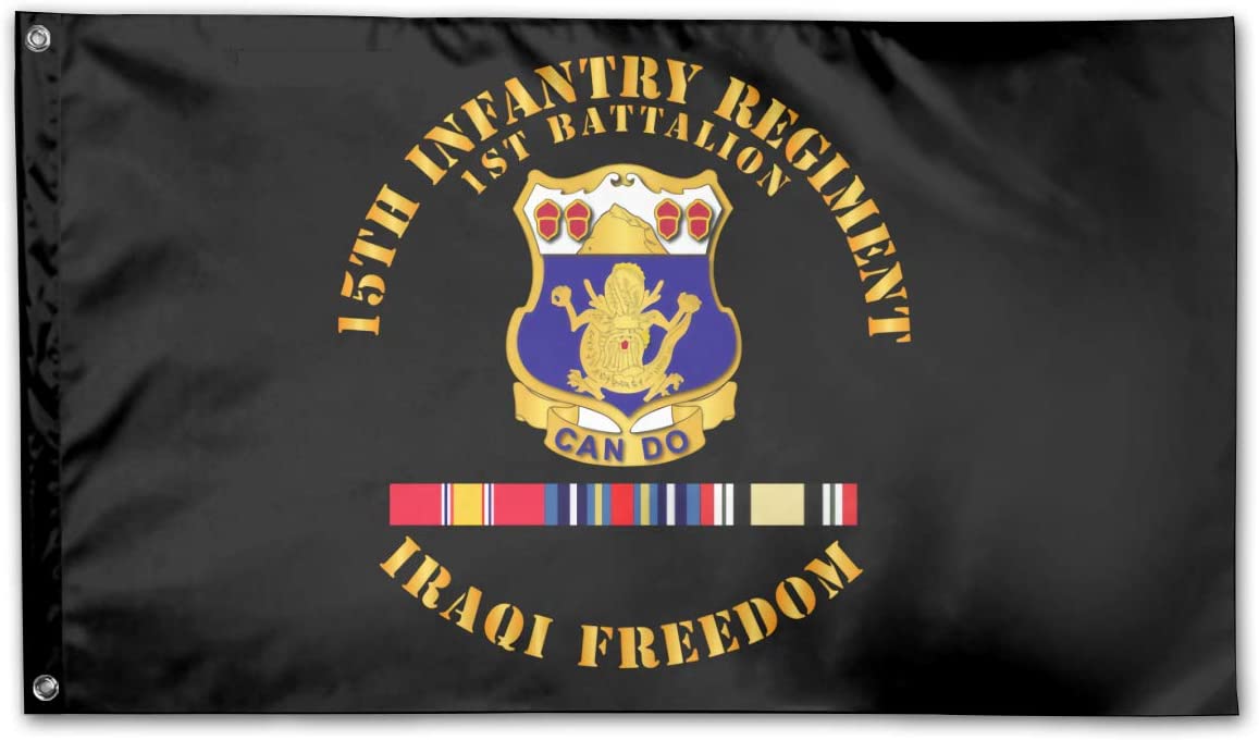 外贸1st Bn 15th Infantry REGT OIF Flag亚马逊WISH EBAY热卖