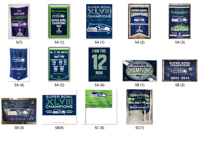 Seattle Seahawks super bowl champions Flag亚马逊WISH EBAY