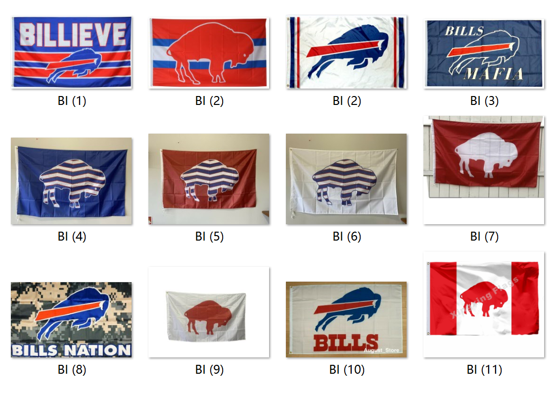 外贸货源水牛城比尔旗帜NFL Buffalo Bills Flag亚马逊WISH EBAY
