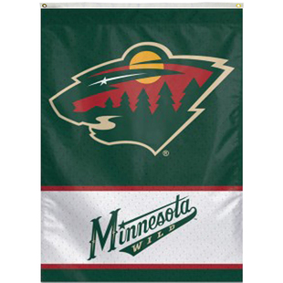 Flag Wild Minnesota 外贸货源明尼苏达野人队旗帜车旗系列NHL