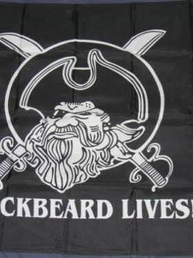 黑胡子海盗旗生活BLACKBEARD LIVES PIRATE FLAG亚马逊WISH EBAY