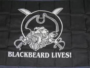 黑胡子海盗旗生活BLACKBEARD LIVES PIRATE FLAG亚马逊WISH EBAY