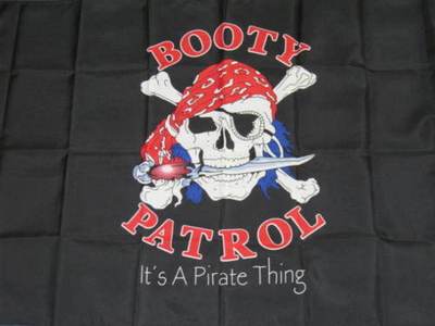 海盗的战利品BOOTY PATROL PIRATE SKULL Flag亚马逊WISH EBAY