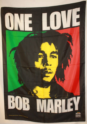 外贸鲍勃·马利一爱布旗Bob Marley One Love Cloth Poster Flag