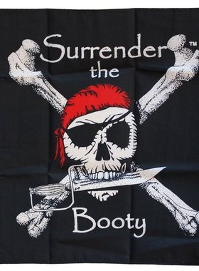 尼龙Surrender The Booty Pirate Nylon Flag亚马逊WISH EBAY热卖